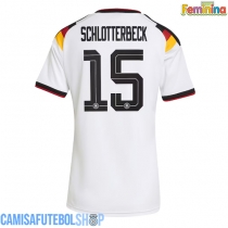 Camisa de time de futebol Alemanha Nico Schlotterbeck #15 Replicas 1º Equipamento Feminina Mundo 2026 Manga Curta